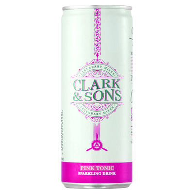 CLARK & SONS PINK TONIC 250ML CAN