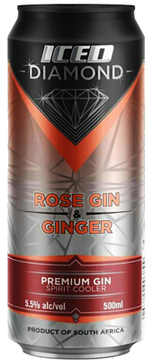 ICED DIAMOND ROSE GIN & GINGER 440ML CAN